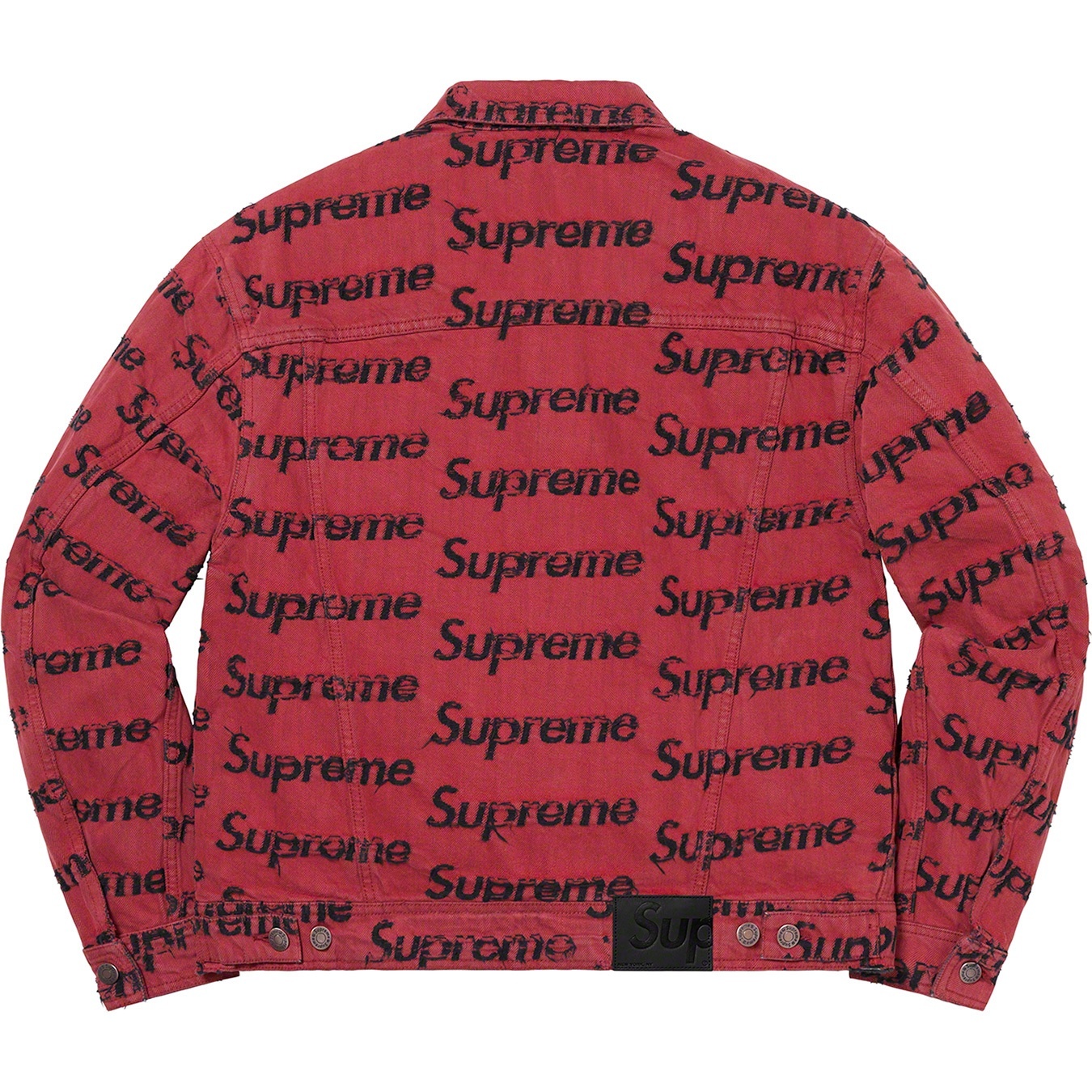 Frayed Logos Denim Trucker Jacket view 4